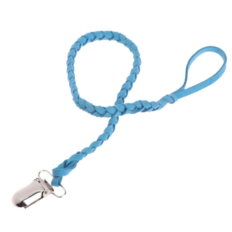 Baby Leather Pacifier Clips Soother Chain Dummy Clip Soother Nipple Leash Strap