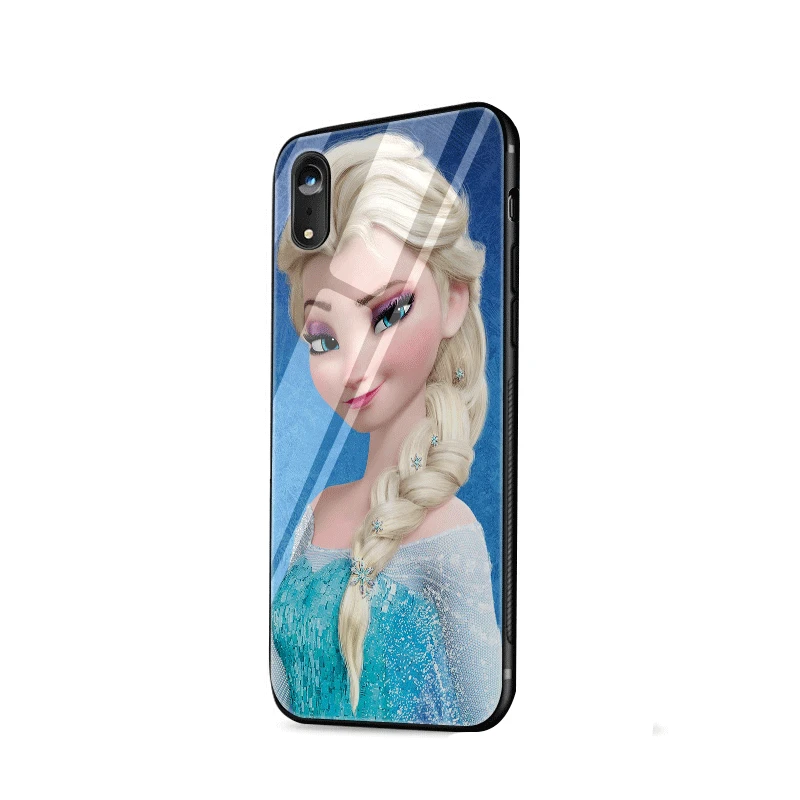 Чехол для телефона, стекло для iPhone 11 Pro X XS XR Max iPhone 6 6s 7 8 Plus 5, 5S, чехол с рисунком "Холодное сердце"