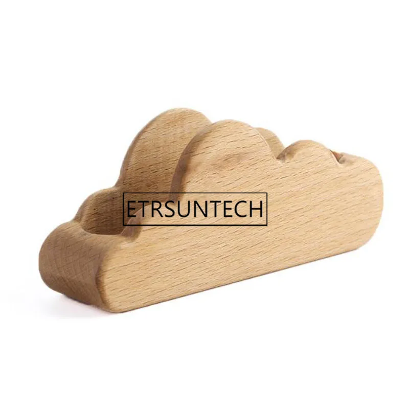 Discount 50pcs  Wooden Business Card Holders Note Holder Display Device Card Stand Holder Office Desk Accessories Organizer 1