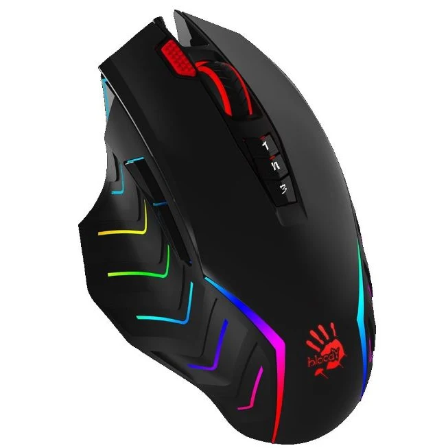 Мышь A4 Bloody J95 серый оптическая(5000dpi) USB2.0 игровая(8but