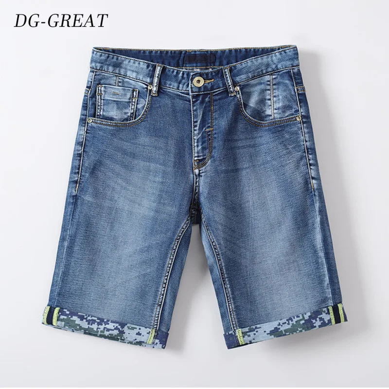 

2019 Summer New Men's Stretch Short Jeans Fashion Casual Slim Fit Elastic Denim Shorts Multi-pocket Male Pants Brand Clothes