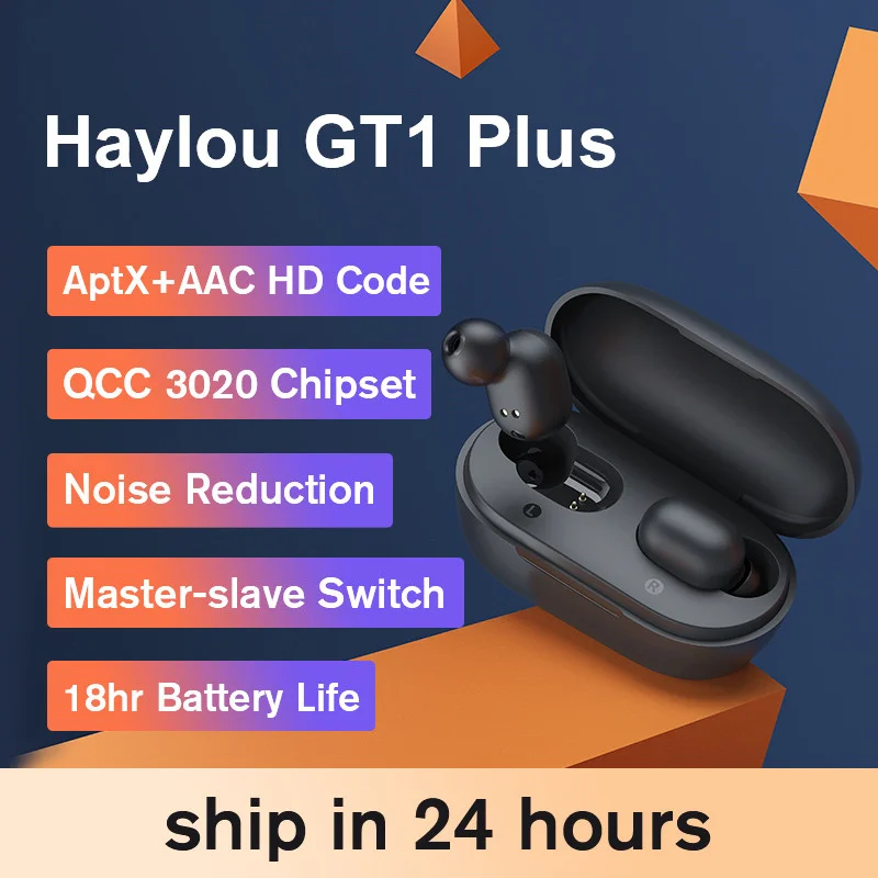  Беспроводные наушники Haylou GT1 Plus APTX 3D с реальным звуком, сенсорные наушники DSP с шумоподавлением, Bluetooth наушники с чипом QCC 3020 