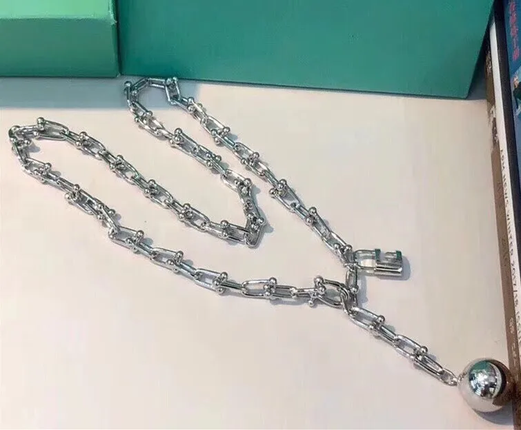 Горячая Марка из нержавеющей стали ювелирные изделия полный u форма ожерелье стальные круглые бусины Письмо подвеска ожерелье розовое золото серебро золото