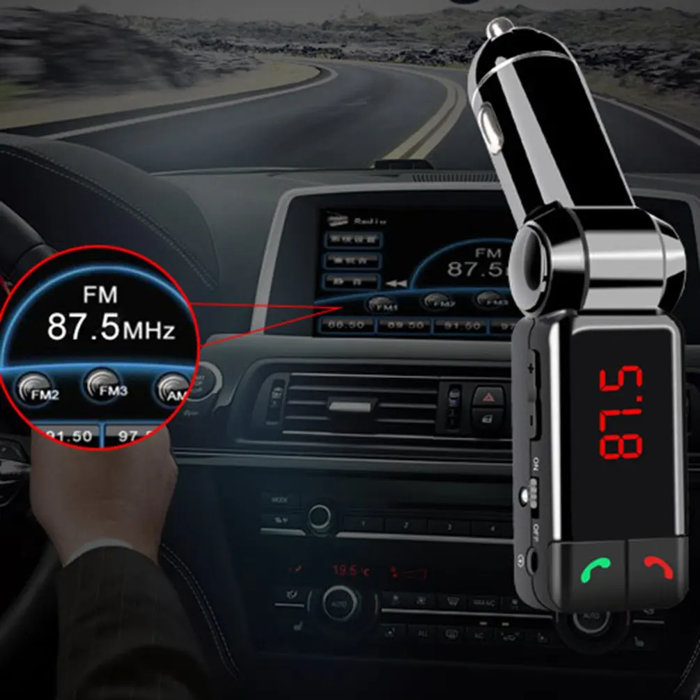 

Mini Car Mp3 Hands-Free Car Mp3 Player Dual Usb Car Charger Bc06 Support Music Play Call Function Mp3