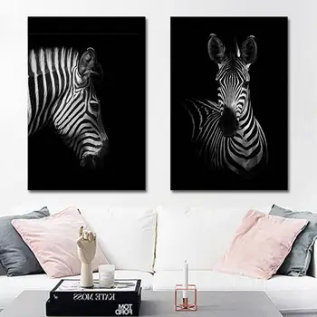 

Animal Canvas Popular Home Decoration Posters Painting Wall Pictures Wall Art Lion For Living Room Zebra Deer 1PC Elephant