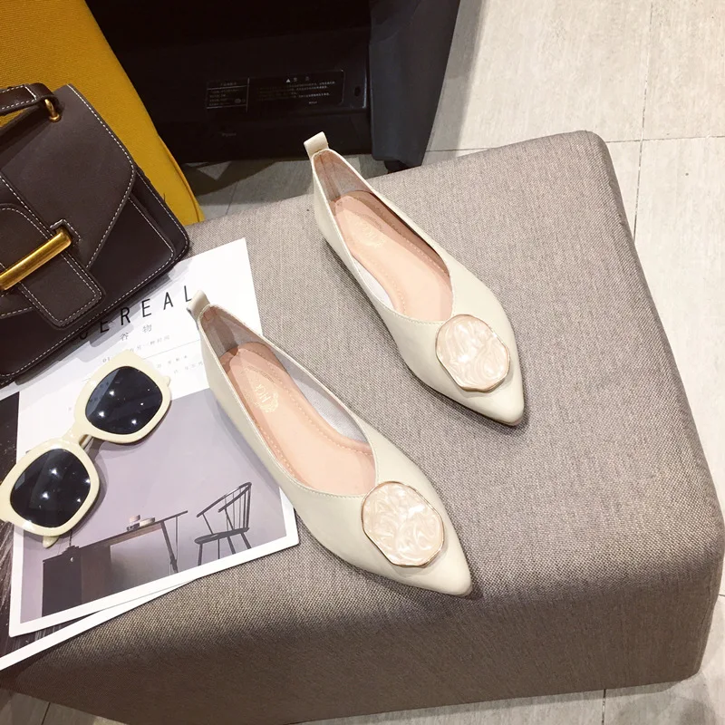 Autumn Spring Women Shoes New Low Heels Women Ladies Shoes Woman Flats Ballet Pointed Toe loafers Lady Boat Shoes For Women
