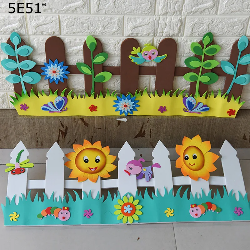 

Three-dimensional EVA foam railing wall sticker Creative material 80*35cm