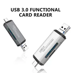 2 в 1 USB3.0 компьютерный кард-ридер Многофункциональный Otg высокоскоростной TF/безопасный цифровой кард-ридер