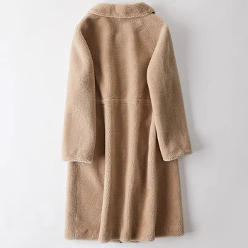 

Shearling Sheep Jacket Real Fur Coat Female 2020 New Winter Natural Wool Fur Jackets Women Suede Leather Liner parka Overcoats s