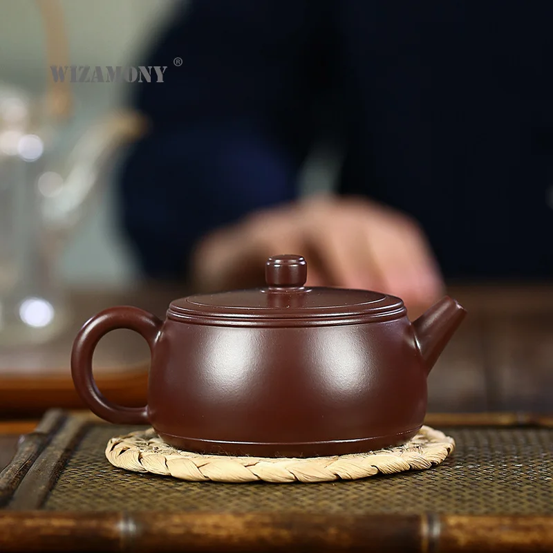 Глиняный Чайник WIZAMONY Yixing мастера ручной работы сырая руда фиолетовая и красная
