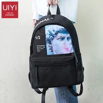 

UIYI backpack men's casual fashion printing Backpack large capacity backpack women Korean travel bag school bag pack rucksack