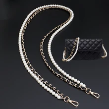 

Pearl Double-layer Bag Chain Fashionable Popular Double-layer Bag Accessories All-matched Replaceable PU Leather Chain