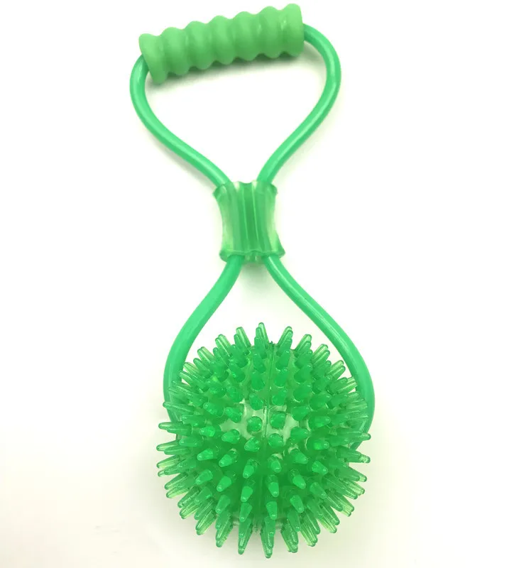 Новые игрушки для домашних животных собаки жевательные чистые зубы интерактивный колючий шар с эластичным шнурком шары собаки молярная