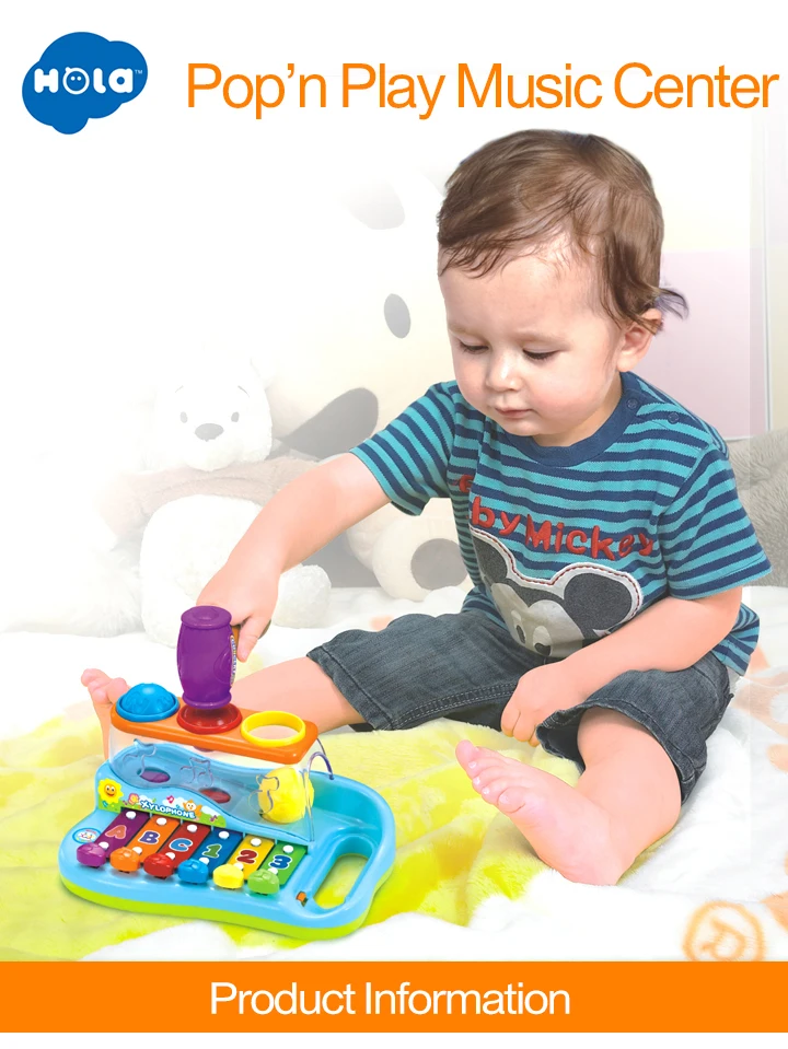 HOLA TOYS 856 Toy Musical Instrument Baby Child Kids 8-Note Music Toys Gift Wisdom Smart Clever Development Musical Toy For Baby