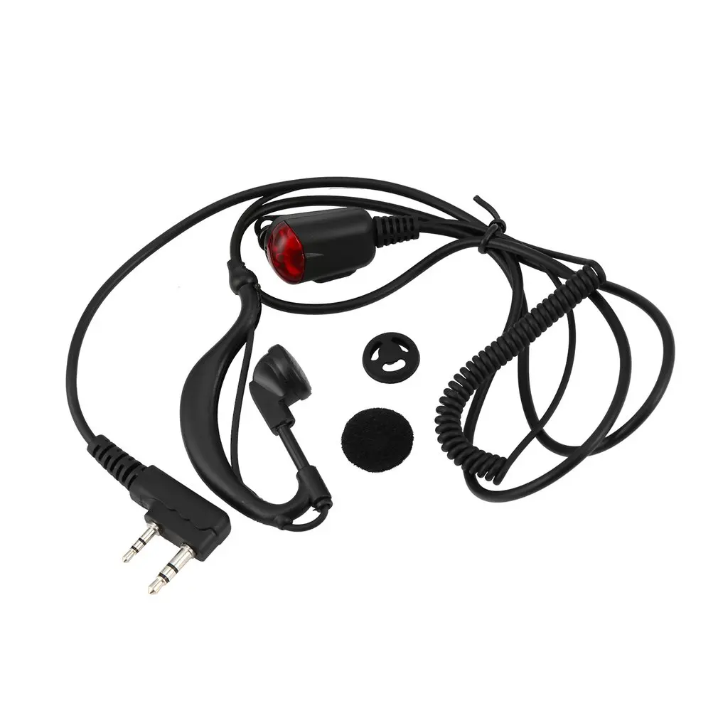 2Pin EarPiece Earphone Headset PTT Microphone for Kenwood Baofeng Walkie Talkie