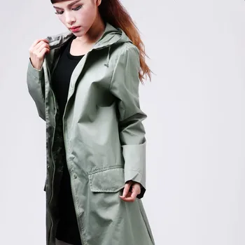 

Long Raincoat Breathable Outerwear Rainsuit Women Jacket Female Pvc Overalls Suit Waterproof Rain Poncho regenjas dames LZG115