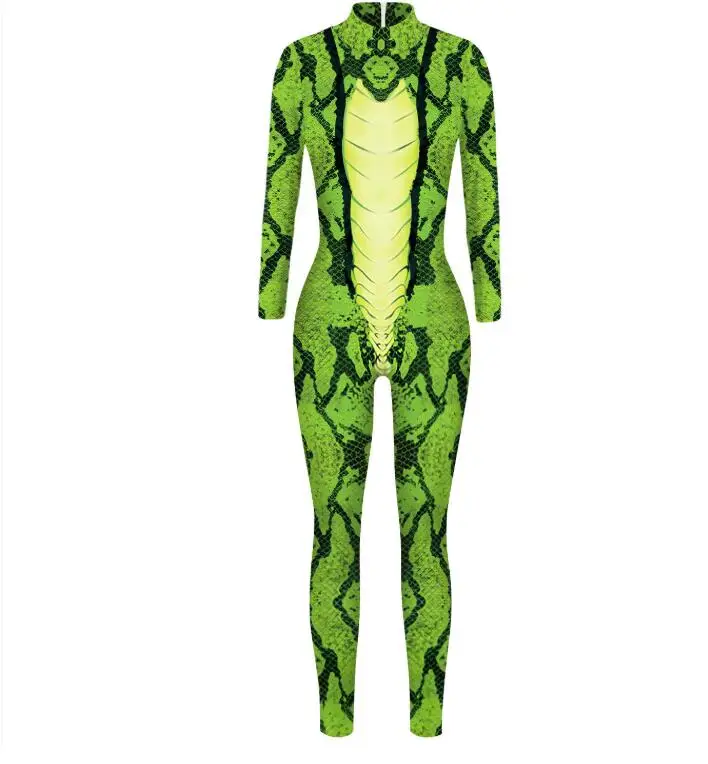 Halloween Cosplay Costumes Leopard 3D Printing Animal Zentai Snake Bodysuit Suit Jumpsuits