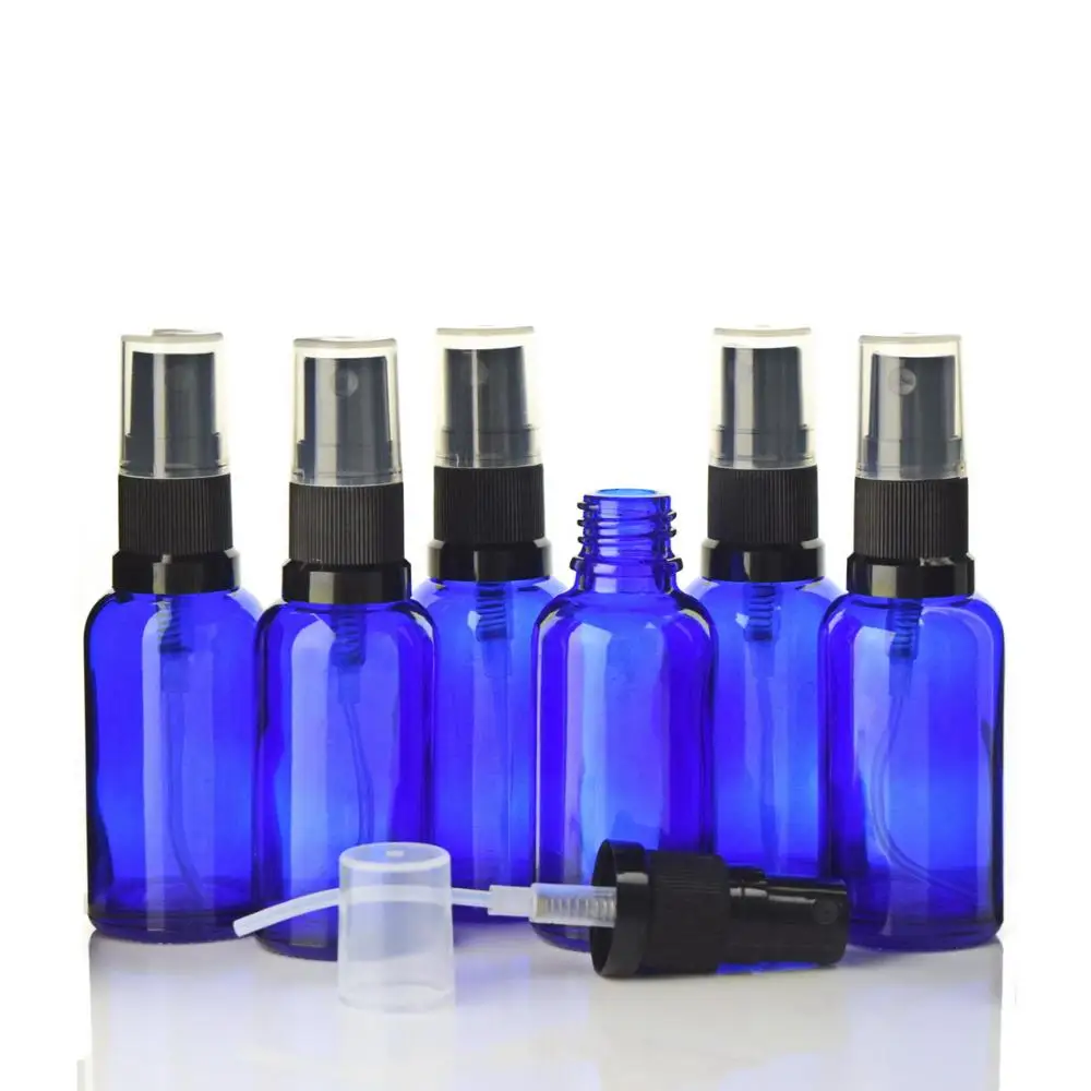 12X30 мл пустые стеклянные флаконы-распылители Cobalt Blue Vaporizador w/тонкий распылитель тумана для ароматерапии эфирное масло парфюм распылитель