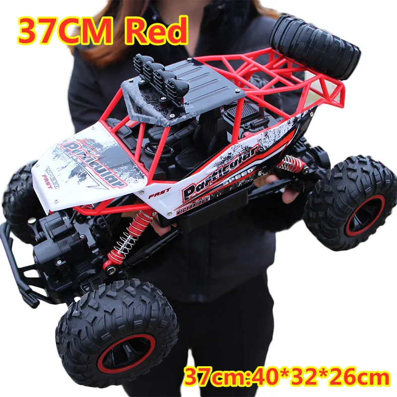 4WD RC автомобиль обновленная версия 2,4G радиоуправляемые игрушечные машинки RC Bigfoot Модель автомобиля игрушки для детей подарок дропшиппинг - Цвет: 37CM Red
