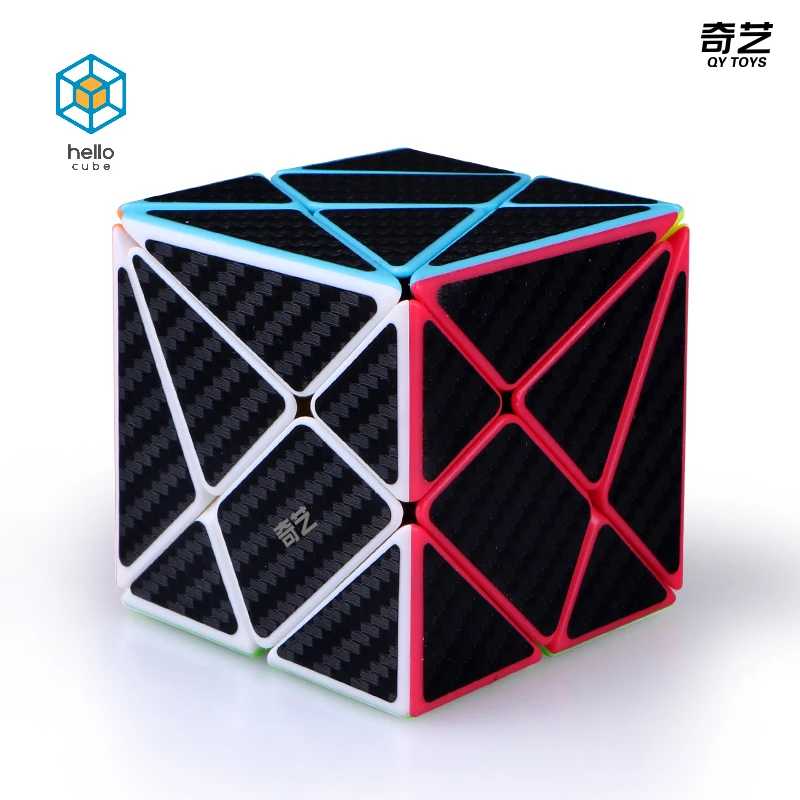 Новое поступление QiYi углеродного волокна 3x3x3, Cubo Magico, волшебные кубики 2x2x2 пирамидальные Скорость, головоломка, развивающие игрушки для детей