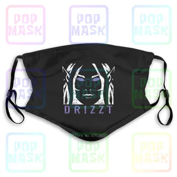 

Dust Mask with Filter Dark Elf Face The Legend Drow Of The Drizzt Dark Elf Trilogy Do'Urden Washable Reusable Mask