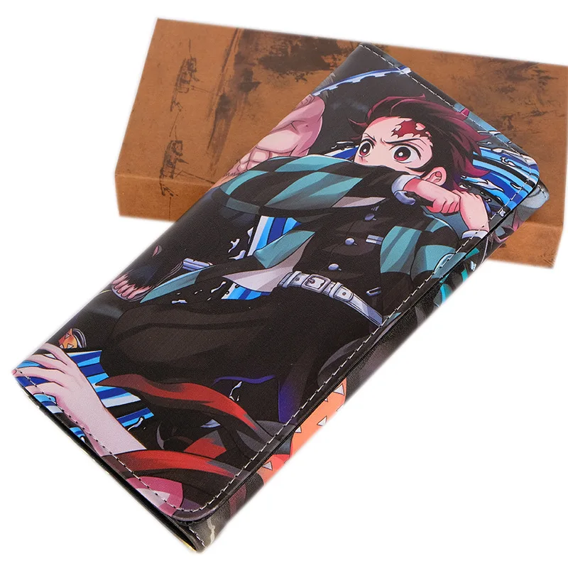 Demon Slayer: Kimetsu No Yaiba Kamado Nezuko Tanjirou Косплей длинный кошелек из искусственной кожи держатель для карт портмоне сумка для денег