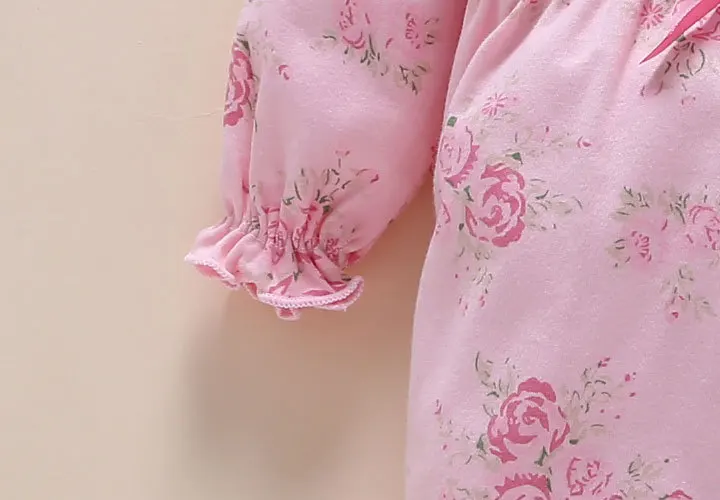 meses bebê recém-nascido menina macacão pijamas rosa