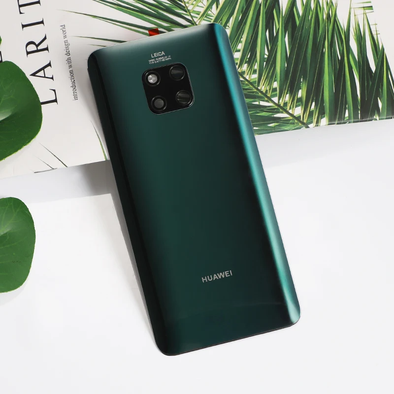 Mate 20 Pro стеклянный чехол на заднюю крышку для Huaiwei mate 20 Pro задняя дверь ремонт батарея чехол+ камера стекло стикер клей - Цвет: Зеленый