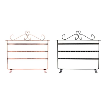 

72-Hole Jewelry Storage Rack Necklace Rack 3-Layer Display Rack for Hanging Earrings Necklace Storage Metal Jewelry Storage Box