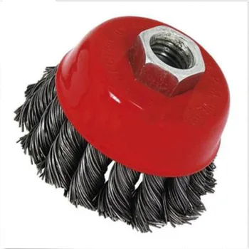 

2pcsWire Cup Brush Wheel 3-Inch For 4-1/2 Inch Angle Grinder Deburring Weld Set