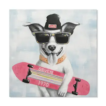 

Dog Decorative painting living room mural children's painting