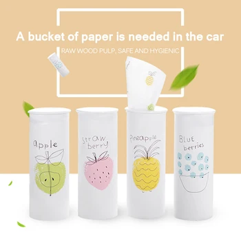 

Kithen Tissue Paper Cylinder Cute Fruit Tissue Box Paper Towels Tube Can Ashtray Interior Paper Towel Holder Facial Tissues