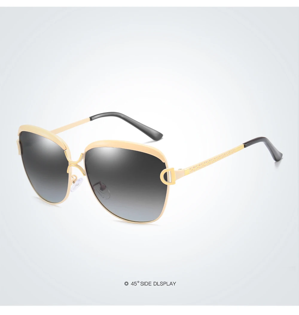 Polarizirane ženske sunčane naočale s gradijentnim staklima, okrugle sunčane naočale s kvadratnim efektom, marka Oculos Lunette De Soleil Femme_voghion.com