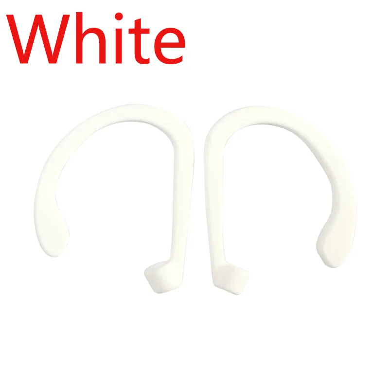 1pairs White 1 пара, модные наушники, держатель для Apple Airpods, наушники, наушники, анти потеря, ушной крючок, ремешок для Air Pods, силиконовый ушной крючок - Цвет: 1pairs White