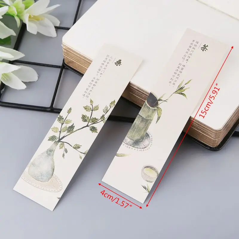 

30pcs Creative Chinese Style Paper Bookmarks Painting Cards Retro Beautiful Boxed Bookmark Commemorative Gifts