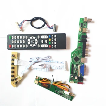 

For LP150E07-TL02/TL03 keyboard+Remote+Inverter T.V56 drive card board HDMI VGA USB AV RF LVDS 1CCFL 30Pin LCD panel monitor Kit