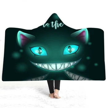 

Halloween Cat Paw Wearable Fleece Soft Plush Manta For Adults Plush Hooded Blanket Poncho Manta Para Sofa Fleece