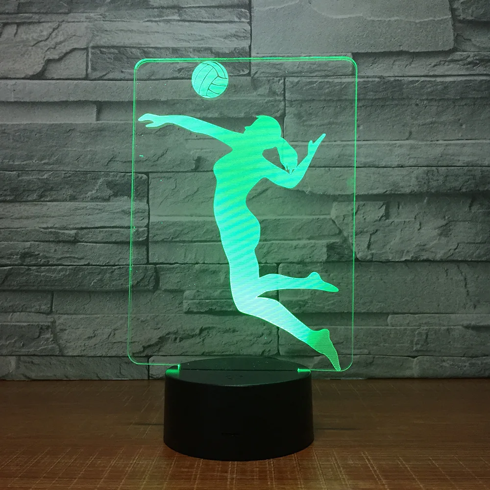 [Seven Neon]Volleyball Acrylic 7Colors Desk Lamp Spot 3D Lamp Novelty Led Night Light Millennium Falcon Light