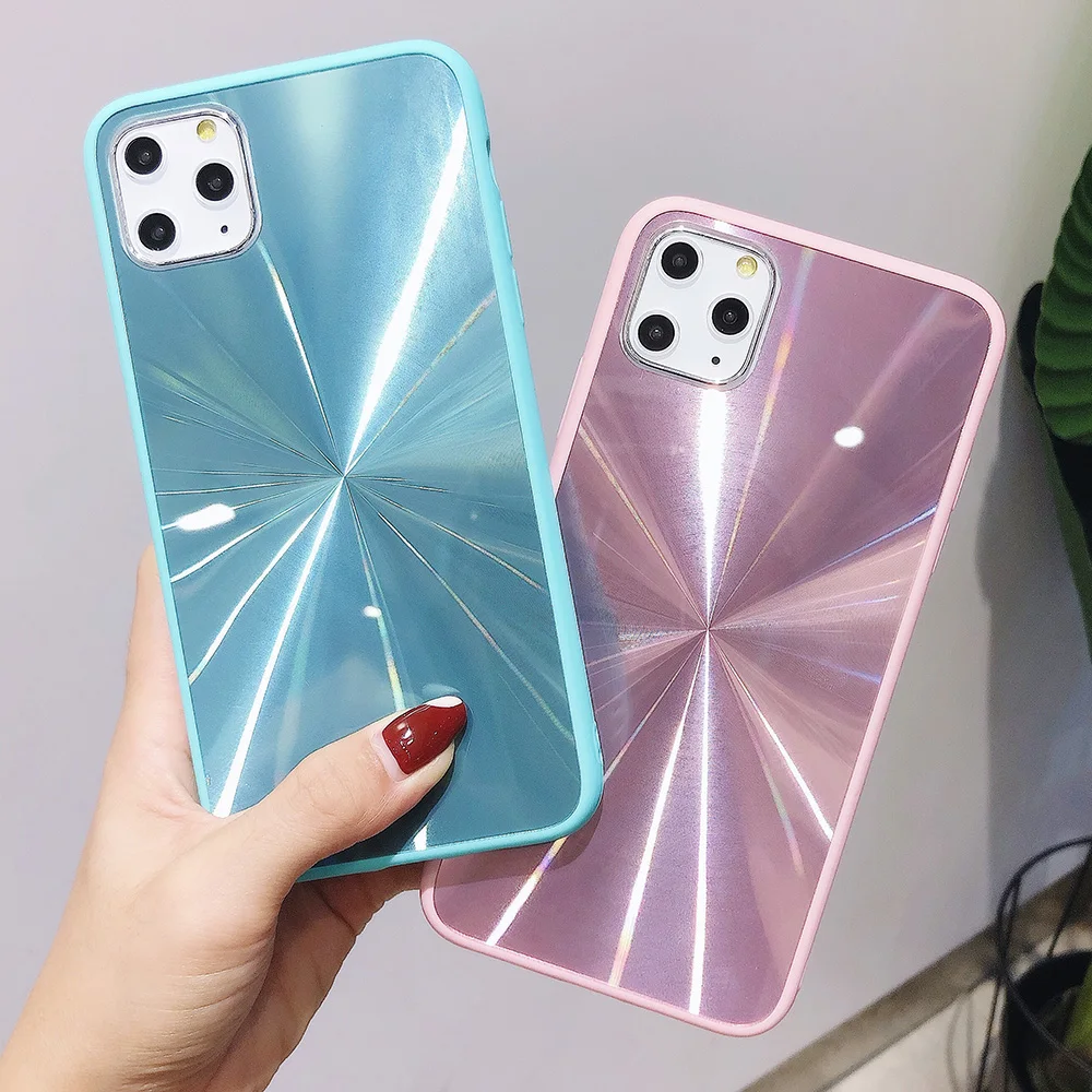 Чехол для телефона с блестками CD iPhone 11 Pro 7 8 6S 6 Plus чехлы конфетных цветов