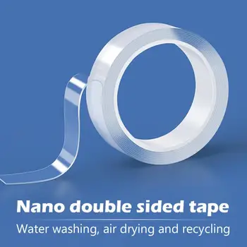 

Transparent Magic Nano Washable Reusable Double-Sided Adhesive Tape Traceless Stickers Removable Universal Nano Tape 1/2/3/5m