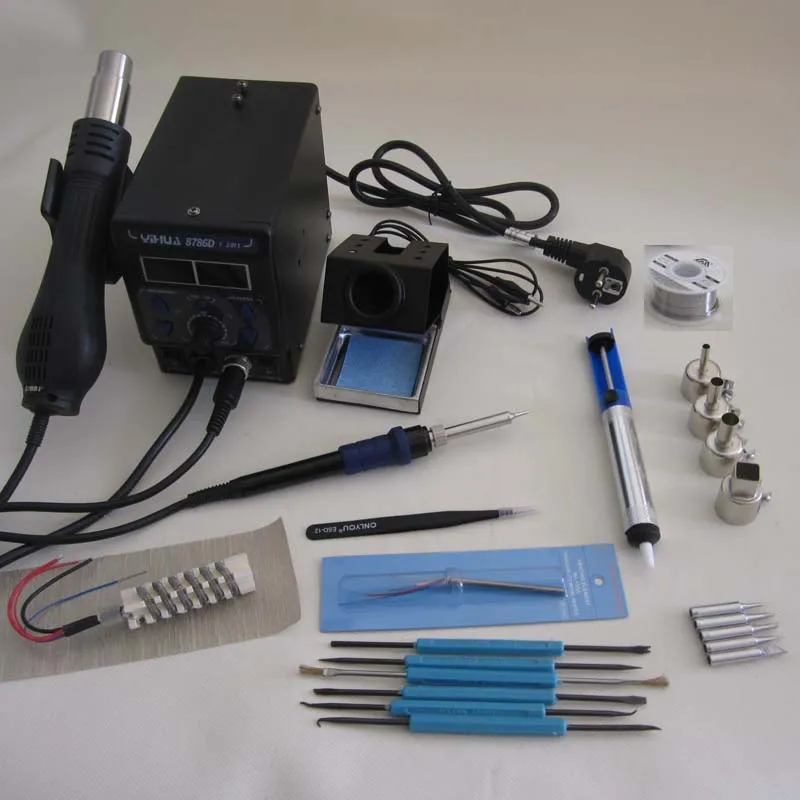Yihua 220 В 700 Вт 2 в 1 Антистатическая паяльная станция 8786D I паяльная станция для сварки кабеля мобильного телефона и кабельного сиденья