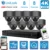 UniLook 8CH NVR 4/6/8Pcs 8MP 4K Dome POE IP Camera Outdoor Security System Night Vision Hikvsiion OEM Onvif H.265 P2P NVR Kits