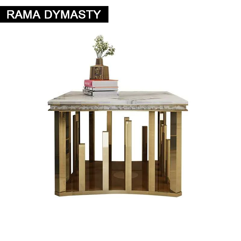 High quality stainless steel sofa table side marble for living room furniture | Мебель