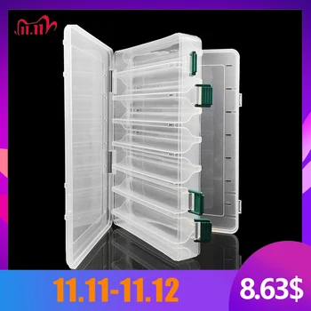 SALE PRICE ❤️ 27cm*18cm*5cm 14 Compartments Double Sided Fishing Lure Bait Hooks Tackle Waterproof Storage Box Fishing tackle box - discount item 31% OFF Sports & Entertainment