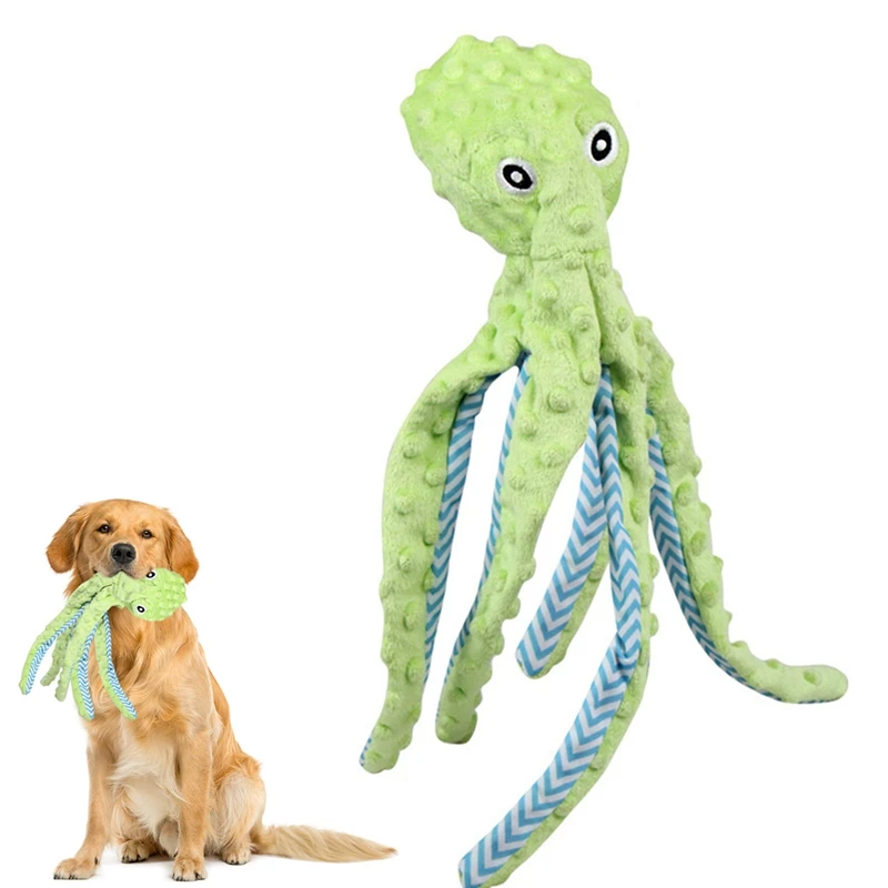 犬用のタコぬいぐるみ 小さなペットのおもちゃ ソフトインタラクティブな子犬の歯のクリーニングアクセサリー 犬のおもちゃ Aliexpress