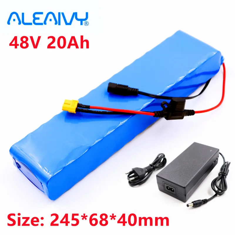 48V 20Ah 18650 Lithium Battery Pack 13S2P 800W High Power Battery 54.6V 20000mAh Electric Bicycle Electric Scooter BMS XT60