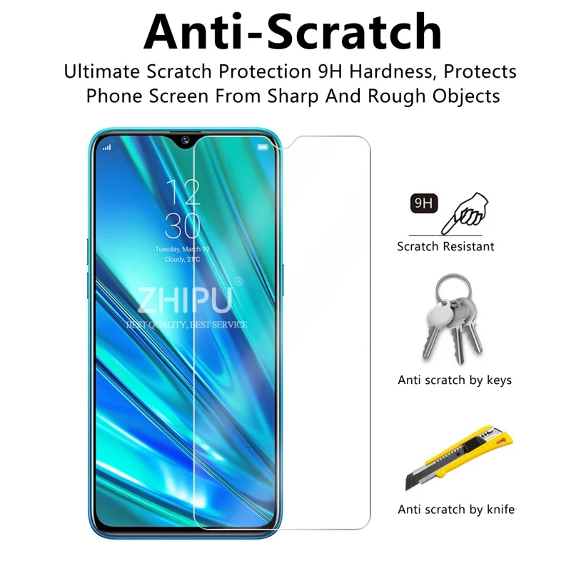 Закаленное стекло для OPPO Realme 5 Pro 3 2 1 C2 C1 3i U1 X защитная пленка 2.5D 9H закаленное стекло для Realme 5/5 Pro