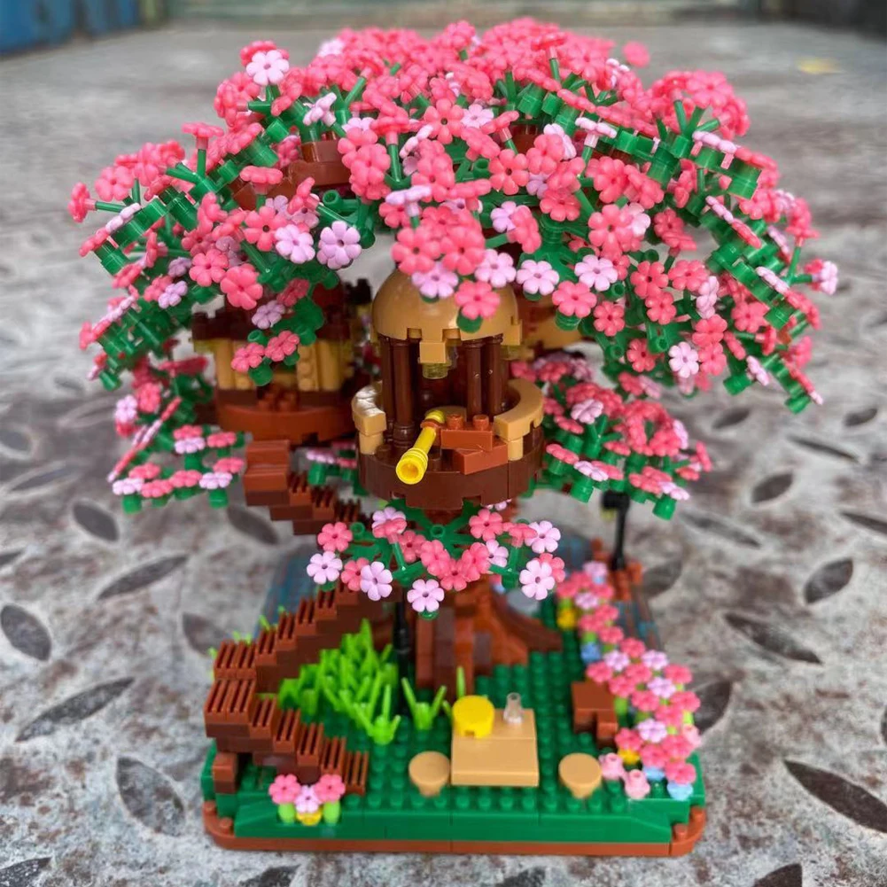 Mini Sakura Tree House Blocks Japanese Street View Cherry Blossom Model Building 2 Hff7b5294698e4fe3a7a46fc8e8eb0371l