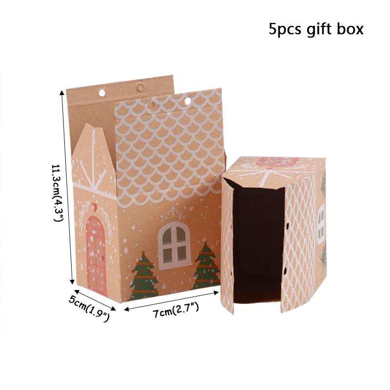 5pcs paper box J Рождественская коробка для конфет, свадебные украшения для дня рождения, Подарочная коробка для печенья, упаковочные коробки, Рождественский Декор для дома Kerst Noel - Цвет: 5pcs paper box J