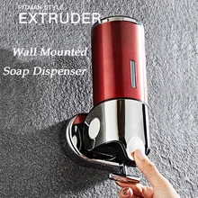 500 мл/1000 мл роскошный дозатор жидкого мыла настенное крепление ABS гальванический дозатор шампуня две установки Аксессуары для ванной комнаты